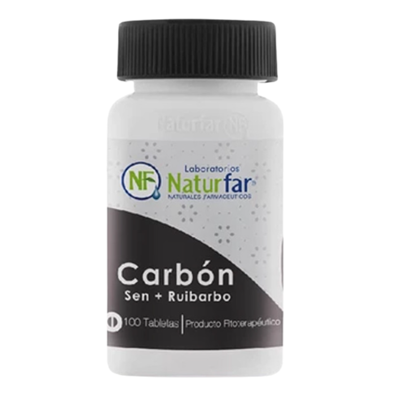 Carbón + Sen + Ruibarbo 100 Tab Naturfar