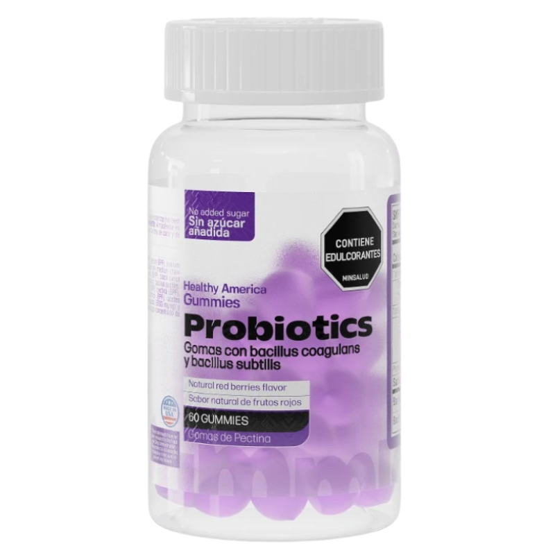 Probiotics Gummies (Probióticos Gomitas) 60 Gomas Healthy America